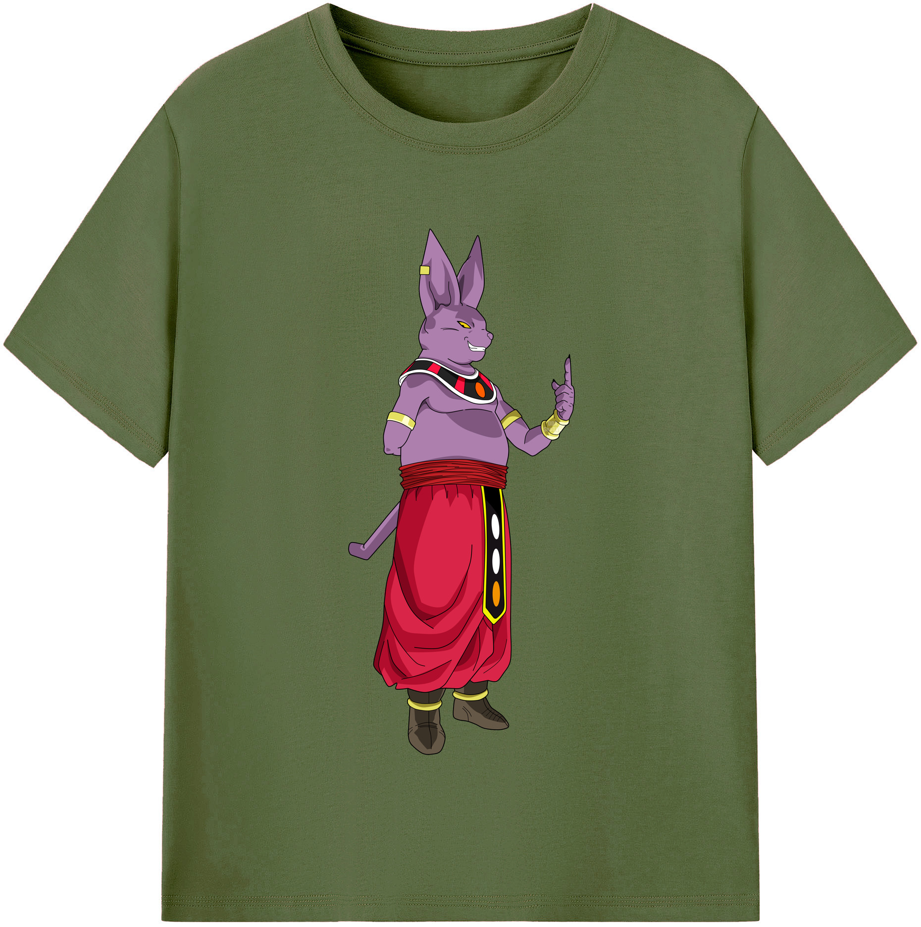（画像用） ドラゴンボール シャンパ DRAGON BALL Champa 綿100％半袖Tシャツ（フロントプリント）